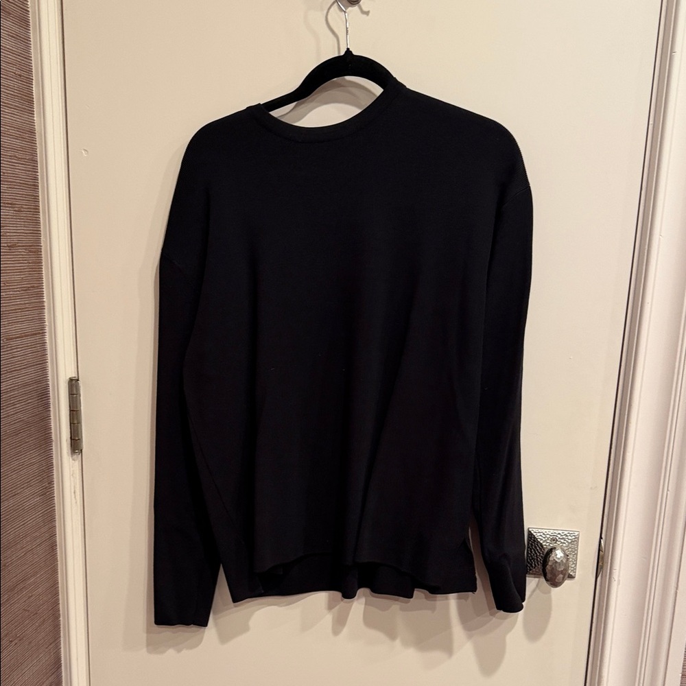 Zara Black Ribbed Knit Top